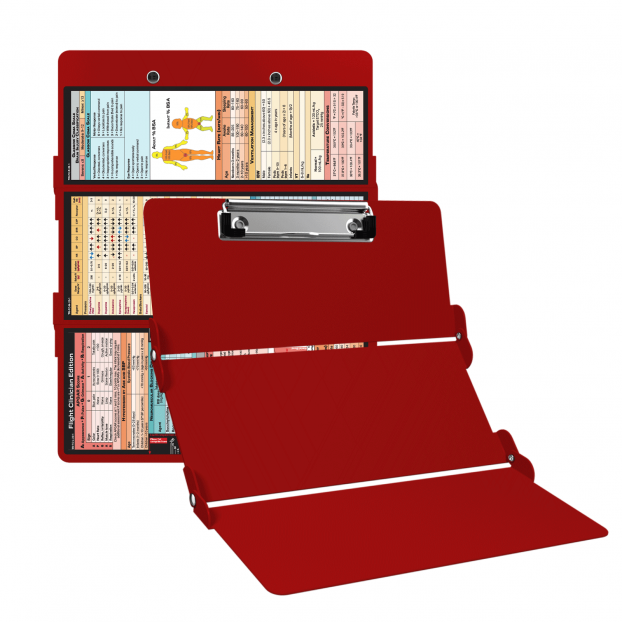 WhiteCoat Clipboard® Trifold - Red Flight Medic Edition